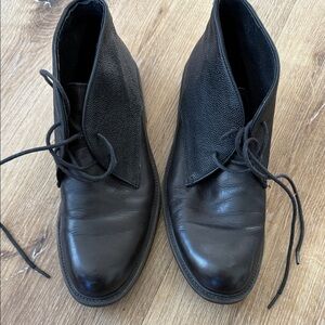 Steve Madden Men's Black Leather Chukka Boots